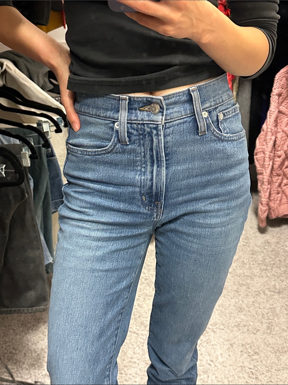 Madewell the perfect vintage High-Rise Straight Leg Women's Jeans - Light Blue